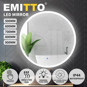 Emitto LED Mirror Anti-fog Bathroom Mirrors Makeup 3 Colour Light - Picture 1 of 71