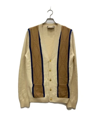 GUCCI Cárdigan Algodón Talla: S Beige x Marrón Hombre 655105 XKBWE Foto 1 de 4