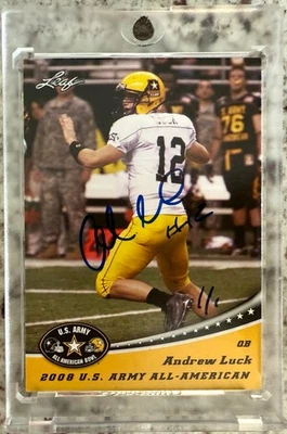 2012 Leaf Draft All-American Bowl Andrew Luck Autographed 1/1 Football Card - Image 1 of 3