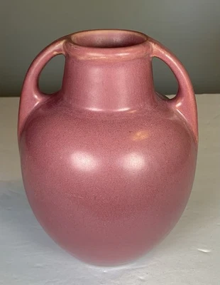 Vintage Fulper Art Pottery Pink Rose Glaze Vase 8”t Circa 1916-1922 Form #643 - Image 1 of 4
