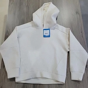 Dsg Kids/ Girls Soft Fleece Hooded Sweatshirt. Size XS 6-7 Beige With Color Dots - Picture 1 of 8