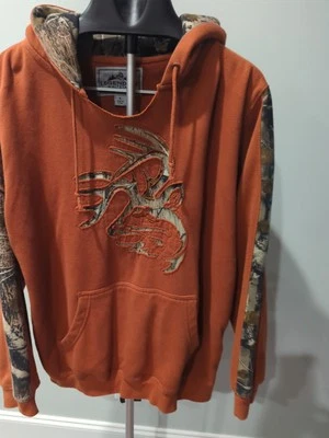 Legendary Whitetails Orange Deer Camouflage Hoodie Youth Size L - Image 1 of 4