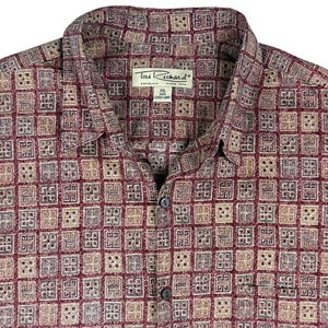 Camicia Tori Richard Honolulu Uomo XL Cotone Prato Bottoni - Stampa Geometrica - Foto 1 di 8