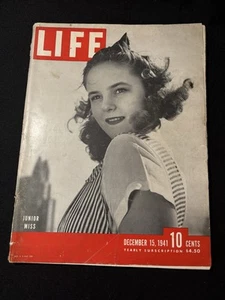 Vintage Life Magazin - 15. Dezember 1941 Junior Miss Cover - Angriff auf Pearl Harbor - Bild 1 von 8