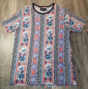 PacSun Floral Tribal Stripe Short Sleeve T-Shirt Multicolor Men’s Size M - Picture 1 of 5