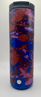 Starbucks 2022 Christmas Tumbler BLUE CANDY Stainless Vacuum Insulated 16oz  - Image 1 of 3