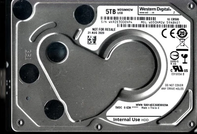 WD50NMZW-59A8NS1 S/N: WXR2E WESTERN DIGITAL 5 TB TAILANDIA AGOSTO 2020 Foto 1 de 2