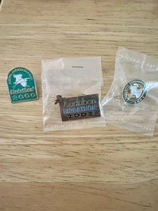 3 Vintage Lapel/ Hat Pins- Audubon Birdathon - 2000 2002 2003 2 Are New - Picture 1 of 4