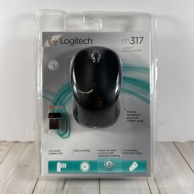 Logitech M317 Ratón Inalámbrico para PC, Mac, Laptop, Chromebook, Negro Sellado Foto 1 de 3