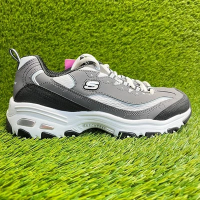 Zapatillas deportivas Skechers D'Lites para mujer talla 8 gris blanco negro Foto 1 de 4