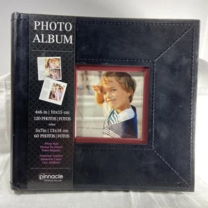 NEU Pinnacle Fotoalbum 4x6 Zoll und 5x7 auf Fotos schwarz mit Fotofenster - Bild 1 von 5