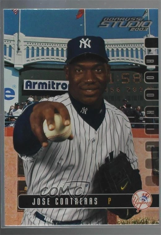 2003 Donruss Studio National Convention Embossing /5 Jose Contreras Rookie RC - Image 1 of 2