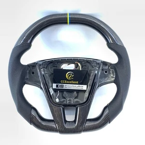Für 2011-2019 Volvo V60 S60 XC60 XC70 S80 V40 Brauch Glanz Carbonfaser Lenkrad - Picture 1 of 8