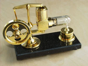 >vergoldet<HOG Stirling Heißluftmotor_Dampfmaschine NEU >gold< "Limited Edition" - Bild 1 von 4