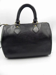 LOUIS VUITTON Handbag Speedy 25 Epi Leather Noir Black Mini Boston - Picture 1 of 23