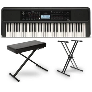 Yamaha PSRE383 61-Key Portable Keyboard Essentials Bundle - Picture 1 of 8