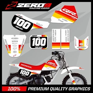 KIT DE CALCOMANÍAS DE GRÁFICOS HONDA QR 50 MOTOCROSS GRAPHICS MX FAZE BLANCO/ROJO - Imagen 1 de 6