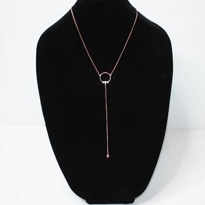 Luv Aj Full Bloom Lariat Necklace in Rose Gold-tone NWOT MSRP $75 - Image 1 of 4