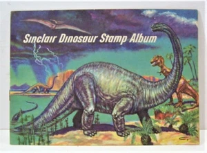 Álbum de estampillas de dinosaurio Sinclair Oil Co 1959 antiguo sin usar stock de distribuidor - Imagen 1 de 3