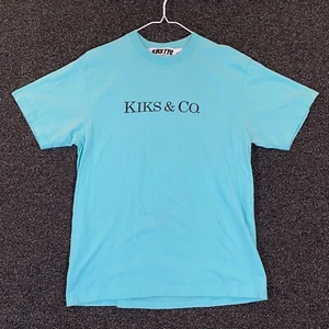 KIKS TYO Shirt Mens Large Cyan Blue Streetwear Sneakerhead Tee Short Sleeve - Picture 1 of 9