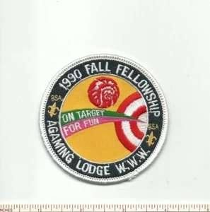 DQ SCOUT BSA OA LODGE 2357 AGAMING 1990 FALL FELLOWSHIP INDIANHEAD FUSA DI NUOVO!!! - Foto 1 di 1