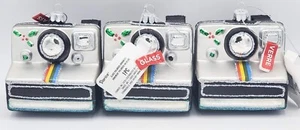 Darice Glass Christmas Ornaments☆(3)Polaroid Camera Ornaments☆(2)No.2 Pencil - Picture 1 of 10