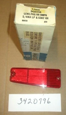 Mopar 3420796 lente marcador lateral derecho 1970, 1971 Chrysler Imperial, Nuevo de Lote Antiguo, OEM Foto 1 de 3