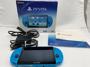 SONY PlayStation PS Vita PCH-2000ZA23 Aqua Blue Wi-Fi model Boxed Exc - Picture 1 of 17