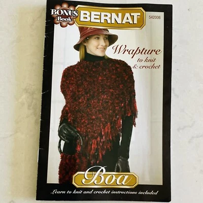 Bernat Pattern Booklet 542006 WRAPTURE To Knit & Crochet BOA 2005 Shawls & Capes - Image 1 of 4