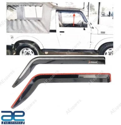 2x Visera de puerta protector contra la intemperie deflector de viento irrompible para Suzuki Samurai EC Foto 1 de 4
