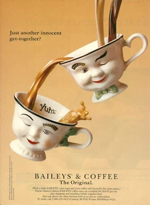 1997 Baileys Irish Cream Liqueur Coffee Cups Get-Together vintage Print AD - Picture 1 of 1