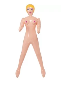 5FT INFLATABLE BLOW UP GIRL WOMAN BLONDE HR FEMALE DOLL FUNNY SINGLE MENS GIFT - Picture 1 of 3