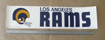 Vintage 1974 Hallmark Cards Los Angeles Rams NFL Bumper Sticker - Image 1 of 4