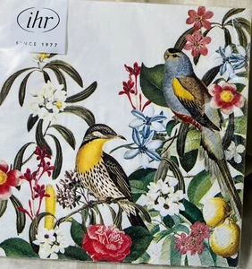 TROPICAL EXOTIC JUNGLE BIRDS LUNCHEON IHR Paper Napkins-20 Count - Picture 1 of 2