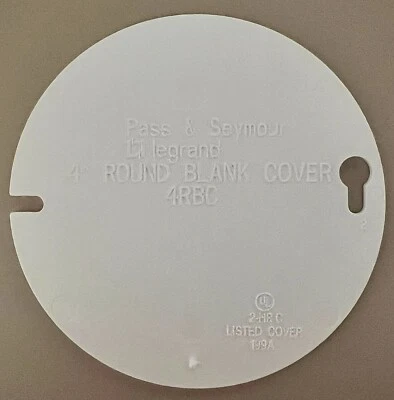 PASS & SEYMOUR/LEGRAND Pass & Seymour 4RBC-W 4" Pack 50 Round Ceiling Box Covers