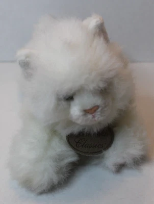 Peluche Yomiko Classics gato persa 12” blanco peluche juguete Russ Berrie Foto 1 de 4
