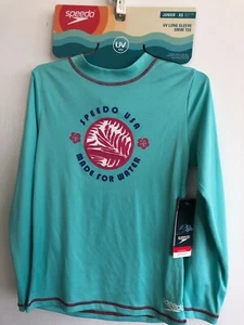  NEW SPEEDO UV 50+ LONG SLEEVE SWIM TEE JUNIOR XS SIZE 6 - Picture 1 of 3