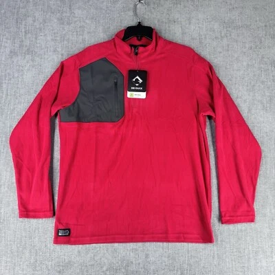 Dri-Duck Fleece Longsleeve 1/4 Zip Pullover Sweater Shirt Red Men’s Size M - Image 1 of 4