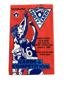 SCANLENS FOOTY CARDS 1990 Empty Wrapper Packet - Picture 1 of 2