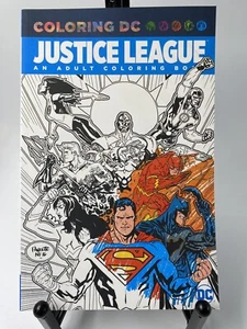 NEW Justice League DC Comics Adult Coloring Book Superhero Flash Superman Cyborg - Picture 1 of 2