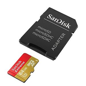 Sandisk 64G Micro Extreme C2 4K Ultra SD card for Sony X1000V AS200V AS100V AS20