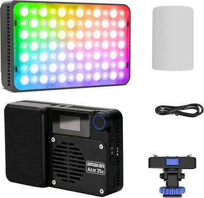 Aputure Amaran Ace 25c RGBWW On-Camera LED Video Light APP Control 2300K-10000K - Image 1 of 4