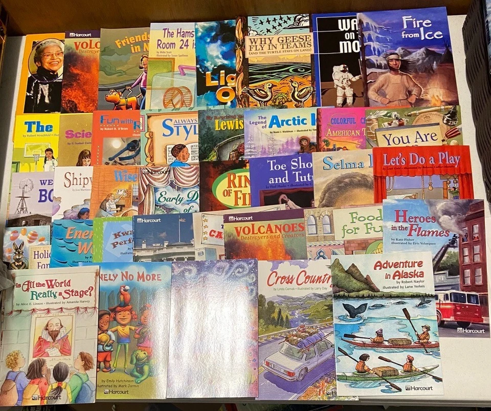 Lot 37 Harcourt Small Leveled Reader Booklets Around Grade 5 Homeschool Foto 1 de 4