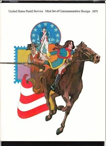 1975 Juego de año conmemorativo de EE. UU. con carpeta ilustrada original de USPS - Imagen 1 de 5