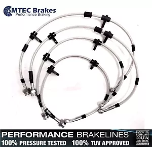 Ford Fiesta ST180 2013- FRONT REAR MTEC Performance Braided Brake Hoses Lines - Picture 1 of 9