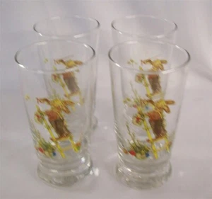 4 New Easter Glasses Bunny Painting 10 ounce - Picture 1 of 1