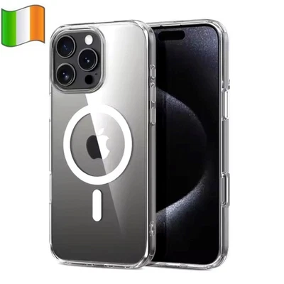 CLEAR Phone Case For iPhone 17 16 15 14 13 12 11 All Models With Strong Magnet - Image 1 of 4