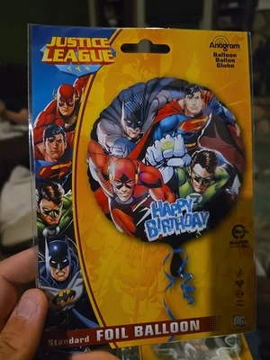 DC Comics Liga de la Justicia Globo de Lámina Anagrama 17 pulgadas Superman Batman Flash Foto 1 de 2