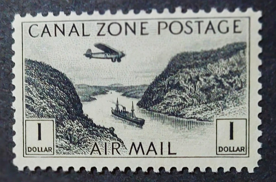 Canal Zone C14 just F/VF OG hinged, key high value, Scott $10 - Image 1 of 1