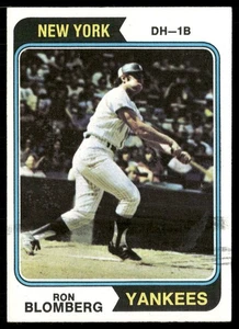 1974 Topps Ron Blomberg 117 New York Yankees - Picture 1 of 2
